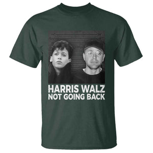 Harris Walz T Shirt Vintage We Are Not Going Back TS10 Dark Forest Green Print Your Wear