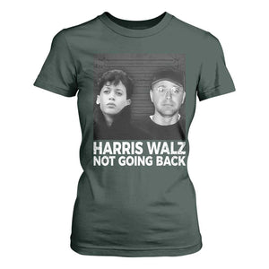 Harris Walz T Shirt For Women Vintage We Are Not Going Back TS10 Dark Forest Green Print Your Wear