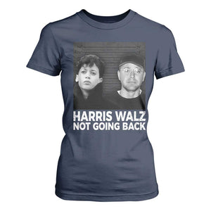 Harris Walz T Shirt For Women Vintage We Are Not Going Back TS10 Navy Print Your Wear