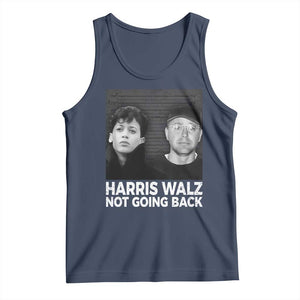 Harris Walz Tank Top Vintage We Are Not Going Back TS10 Navy Print Your Wear