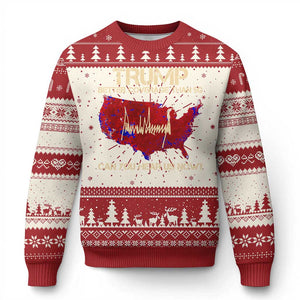 Trump 2024 Ugly Christmas Sweater Better Coverage Than Verizon Can You Hear Us Now Election Map TS10 Red Print Your Wear