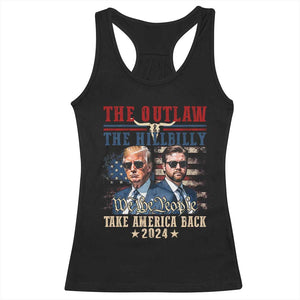 Trump Vance 2024 Racerback Tank Top The Outlaw And Hillbilly US Flag TS10 Black Print Your Wear