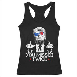 Trump Won Again 2024 Racerback Tank Top We're Taking America Back US American Flag TS10 Black Print Your Wear