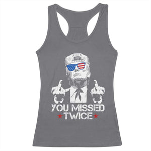 Trump Won Again 2024 Racerback Tank Top We're Taking America Back US American Flag TS10 Charcoal Print Your Wear