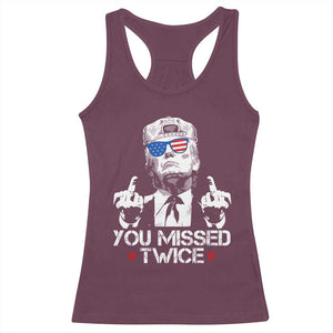 Trump Won Again 2024 Racerback Tank Top We're Taking America Back US American Flag TS10 Maroon Print Your Wear