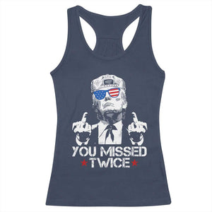 Trump Won Again 2024 Racerback Tank Top We're Taking America Back US American Flag TS10 Navy Print Your Wear