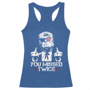 Trump Won Again 2024 Racerback Tank Top We're Taking America Back US American Flag TS10 Royal Blue Print Your Wear