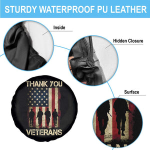 Thank You Veterans Spare Tire Cover Veterans Day Patriotic American Flag TS10 Print Your Wear