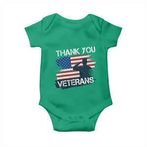 Thank You Veterans Baby Onesie Never Forget Veterans Military Appreciation US Flag TS10 Irish Green Print Your Wear