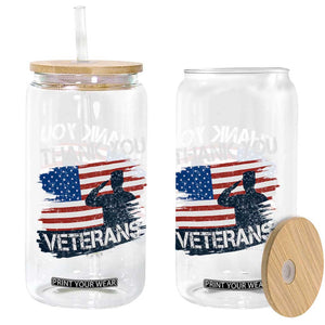 Thank You Veterans Glass Can Never Forget Veterans Military Appreciation US Flag TS10 Print Your Wear