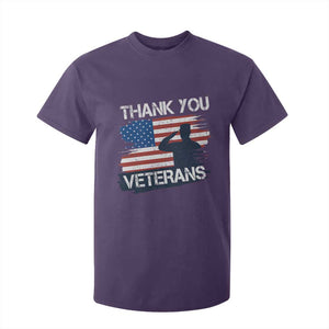 Thank You Veterans T Shirt For Kid Never Forget Veterans Military Appreciation US Flag TS10 Purple Print Your Wear