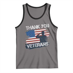 Thank You Veterans Tank Top Never Forget Veterans Military Appreciation US Flag TS10 Deep Heather Black Print Your Wear