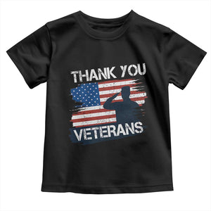 Thank You Veterans Toddler T Shirt Never Forget Veterans Military Appreciation US Flag TS10 Black Print Your Wear