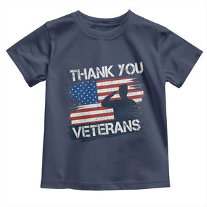 Thank You Veterans Toddler T Shirt Never Forget Veterans Military Appreciation US Flag TS10 Navy Print Your Wear