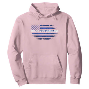 Thank You Veterans Hoodie Never Forget Veterans Day Grunge American Flag TS10 Light Pink Print Your Wear