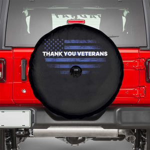 Thank You Veterans Spare Tire Cover Never Forget Veterans Day Grunge American Flag TS10 Black Print Your Wear