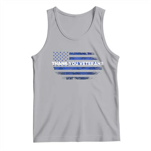 Thank You Veterans Tank Top Never Forget Veterans Day Grunge American Flag TS10 Athletic Heather Print Your Wear