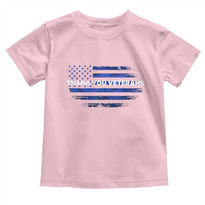Thank You Veterans Toddler T Shirt Never Forget Veterans Day Grunge American Flag TS10 Light Pink Print Your Wear