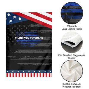 Thank You Veterans Garden Flag Never Forget Veterans Day Grunge American Flag TS10 Print Your Wear