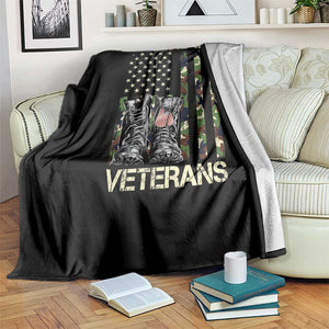 Thank You Veterans Throw Blanket Camo American Flag Military Supportive Veterans Day TS10 Print Your Wear