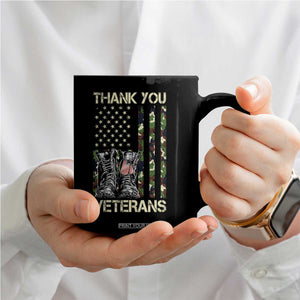 Thank You Veterans Coffee Mug Camo American Flag Military Supportive Veterans Day TS10 Print Your Wear