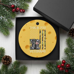 Thank You Veterans Ceramic Ornament Camo American Flag Military Supportive Veterans Day TS10 1pc Yellow Cheese Print Your Wear