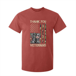 Thank You Veterans T Shirt For Kid Camo American Flag Military Supportive Veterans Day TS10 Red Print Your Wear