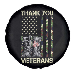 Thank You Veterans Spare Tire Cover Camo American Flag Military Supportive Veterans Day TS10 Print Your Wear