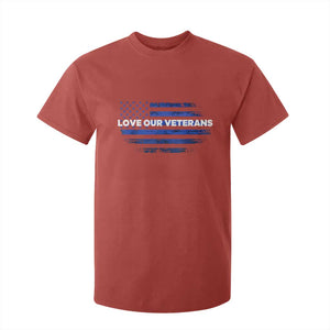 Love Our Veterans T Shirt For Kid Veterans Day Grunge American Flag TS10 Red Print Your Wear
