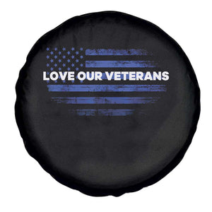 Love Our Veterans Spare Tire Cover Veterans Day Grunge American Flag TS10 Print Your Wear