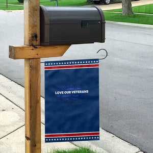 Love Our Veterans Garden Flag Veterans Day Grunge American Flag TS10 Classic Blue Red Print Your Wear