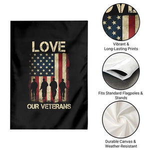 Love Our Veterans Garden Flag US Veterans Day Proud Military Family US Flag TS10 Print Your Wear