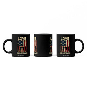 Love Our Veterans Coffee Mug US Veterans Day Proud Military Family US Flag TS10 Print Your Wear