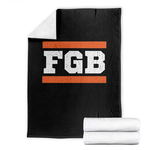 BF Game Day Throw Blanket FGB Football Fans TS10 Black Print Your Wear