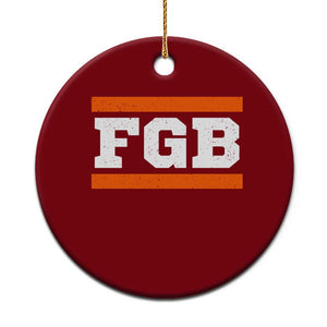 BF Game Day Ceramic Ornament FGB Football Fans TS10 1pc Red Print Your Wear