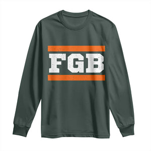 BF Game Day Long Sleeve Shirt FGB Football Fans TS10 Dark Forest Green Print Your Wear