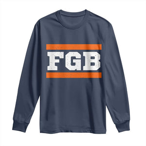 BF Game Day Long Sleeve Shirt FGB Football Fans TS10 Navy Print Your Wear