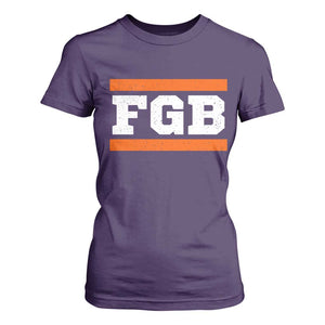 BF Game Day T Shirt For Women FGB Football Fans TS10 Purple Print Your Wear