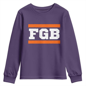 BF Game Day Youth Sweatshirt FGB Football Fans TS10 Purple Print Your Wear