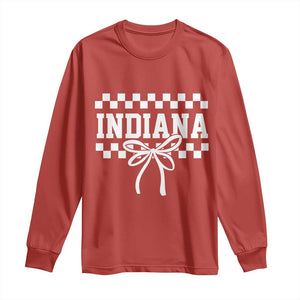 Retro Indiana Long Sleeve Shirt Coquette Bow Checkered Women Girls Kids TS10 Red Print Your Wear