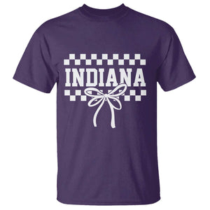 Retro Indiana T Shirt Coquette Bow Checkered Women Girls Kids TS10 Purple Print Your Wear