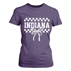 Retro Indiana T Shirt For Women Coquette Bow Checkered Women Girls Kids TS10 Purple Print Your Wear