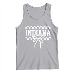 Retro Indiana Tank Top Coquette Bow Checkered Women Girls Kids TS10 Athletic Heather Print Your Wear