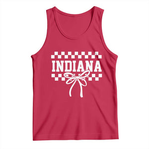 Retro Indiana Tank Top Coquette Bow Checkered Women Girls Kids TS10 Red Print Your Wear