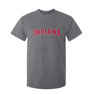 Retro Indiana T Shirt For Kid Vintage Athletic Sports Style 80s 90s Red Design TS10 Charcoal Print Your Wear