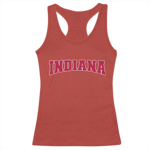 Retro Indiana Racerback Tank Top Vintage Athletic Sports Style 80s 90s Red Design TS10 Red Print Your Wear