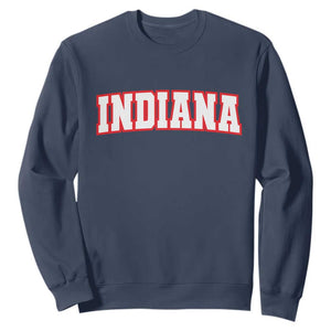Indiana Fan Sweatshirt Vintage Athletic Sports Game Day TS10 Navy Print Your Wear