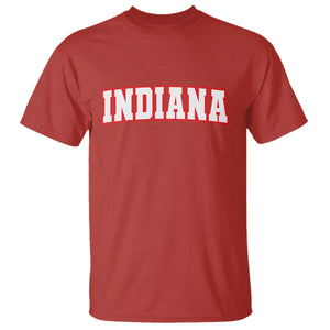 Indiana Fan T Shirt Vintage Athletic Sports Game Day TS10 Red Print Your Wear