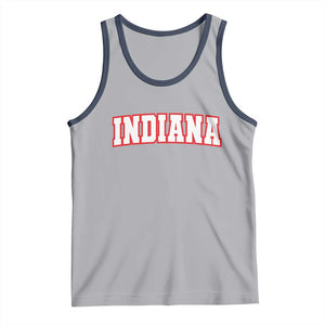 Indiana Fan Tank Top Vintage Athletic Sports Game Day TS10 Athletic Heather Navy Print Your Wear
