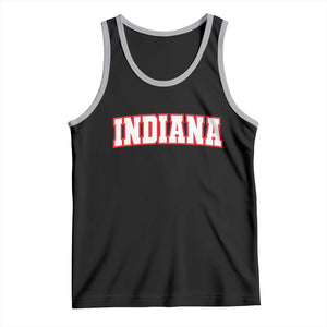 Indiana Fan Tank Top Vintage Athletic Sports Game Day TS10 Black Athletic Heather Print Your Wear